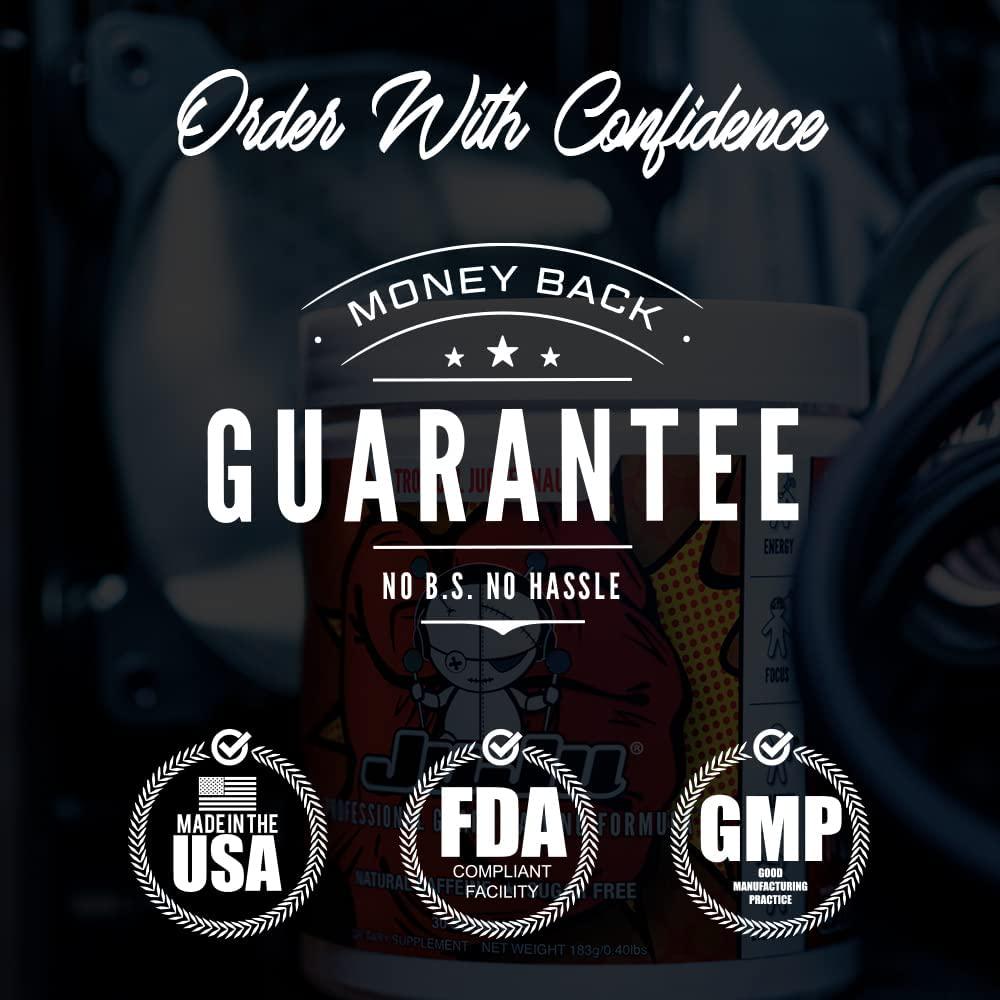 JuJu Gaming Energy Drink Sour Gummy Worms - Healthy Supplement Increases Focus, Energy, Reaction time, Eye Health. Natural Caffeine, nootropics, Vitamins. Sugar-Free, Keto.