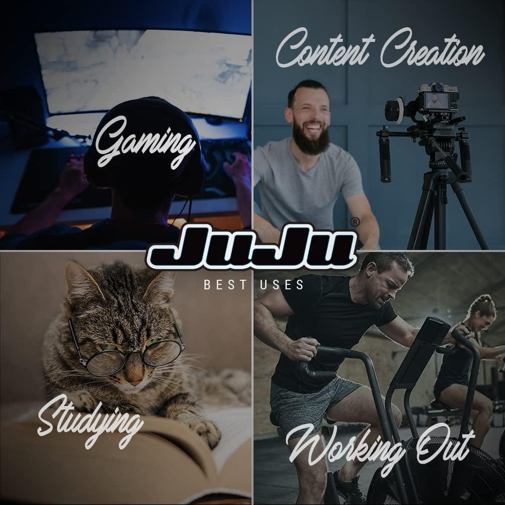 JuJu Pina Colada Gaming Energy Drink Mix - Energy Supplement, Supports Focus, Endurance, Concentration, Eye Health. Natural Caffeine, Vitamins