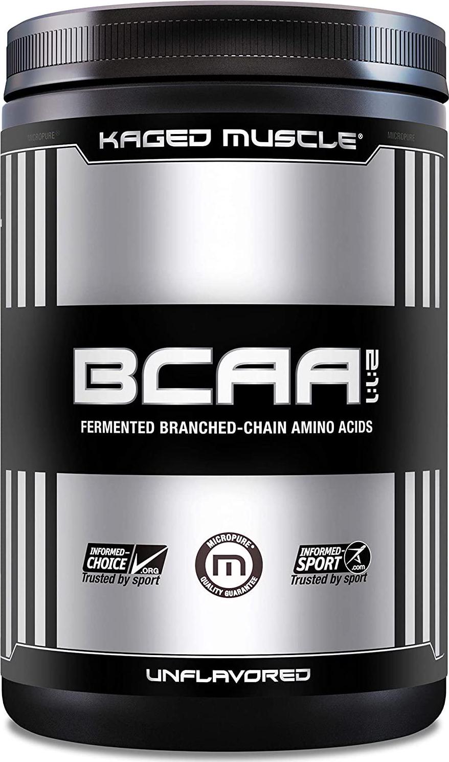 KAGED MUSCLE, Fermented BCAA Powder, Plant Based, Non-GMO, Supports Protein Synthesis, Vegan Friendly Branched Chain Amino Acids, Aminos, BCAAs, Unflavored, 72 Servings, 14.1 Ounce