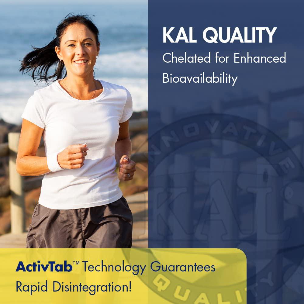 KAL Magnesium Malate 400 | Chelated with Malic Acid for Energy Production | Supports Healthy Muscle Function | 90 Vegetarian Tablets