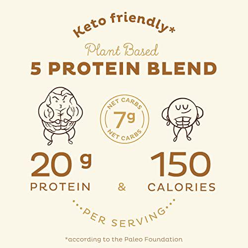 KOS Organic Plant Based Protein Powder, Vanilla - Delicious Vegan Protein Powder - Keto Friendly, Gluten Free, Dairy Free and Soy Free - 2.4 Pounds, 30 Servings