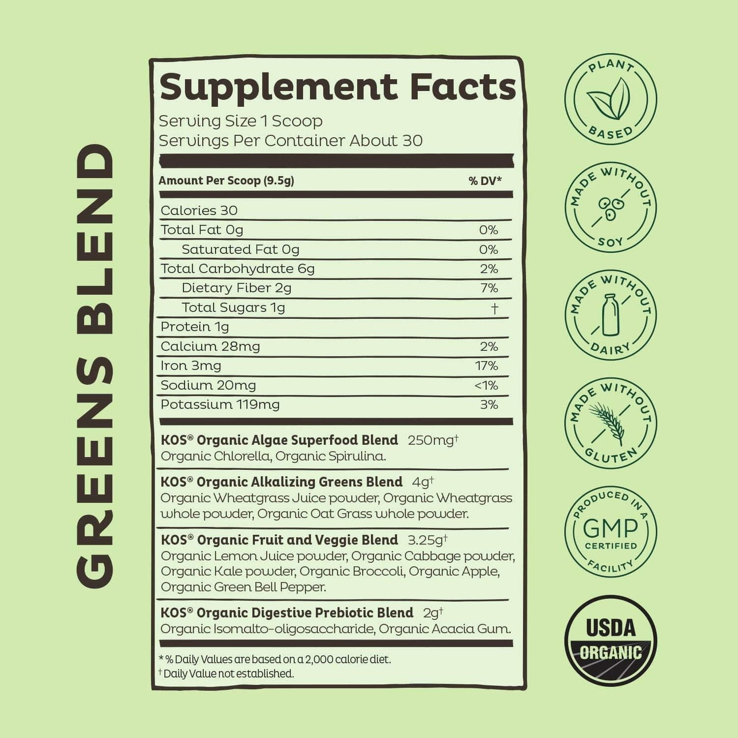 KOS PowerPlant Bundle (Organic Plant-Based Chocolate Protein Powder + Organic Reds Blend + Organic Greens Blend)