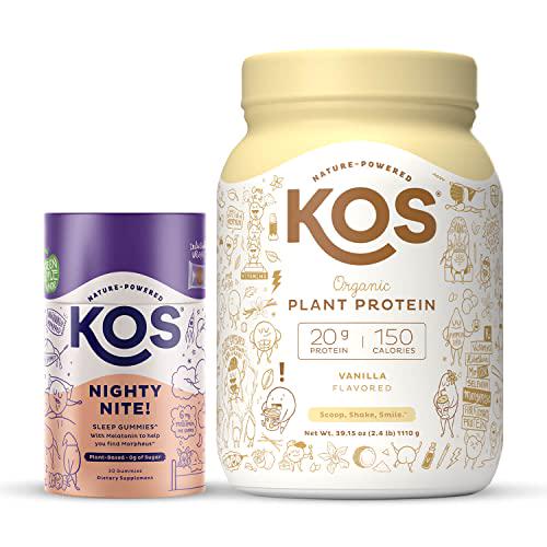 KOS Sleep Gummies + Vanilla Vegan Protein Powder