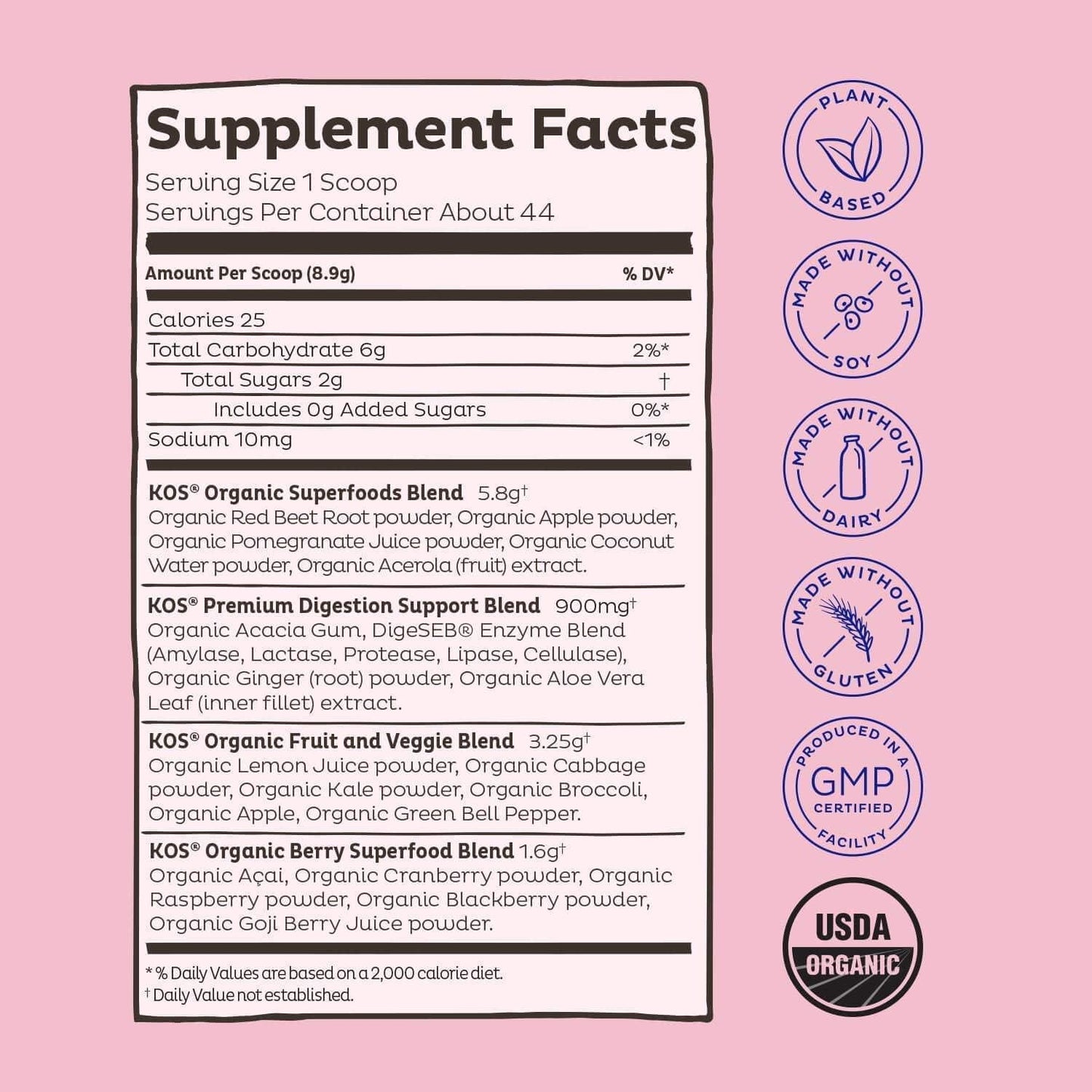 KOS Smart Heart Bundle (Plant-Based Vanilla Protein Powder + Organic Beet Root Powder + Organic Reds Blend)