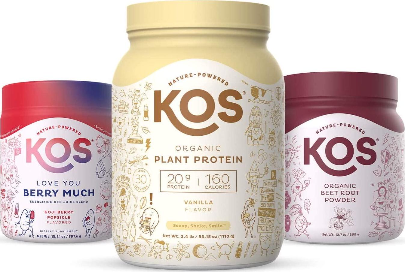 KOS Smart Heart Bundle (Plant-Based Vanilla Protein Powder + Organic Beet Root Powder + Organic Reds Blend)