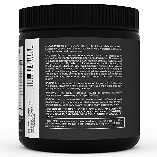 K Nutri Pre-Workout Supplement Powder [30 Servings] Boost Energy, Sharpen Focus, Increase Endurance - Preworkout Energy Drink for Men and Women