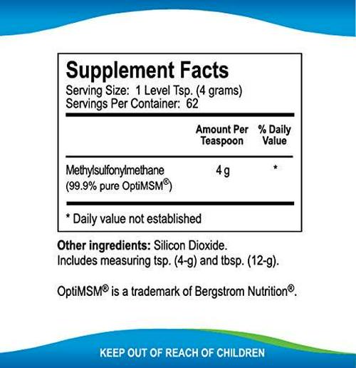 Kala Health MSMPure Fine Powder, Fast Dissolving Organic Sulfur Crystals, 99% Pure Distilled MSM Supplement, Made in USA, 8.8 oz