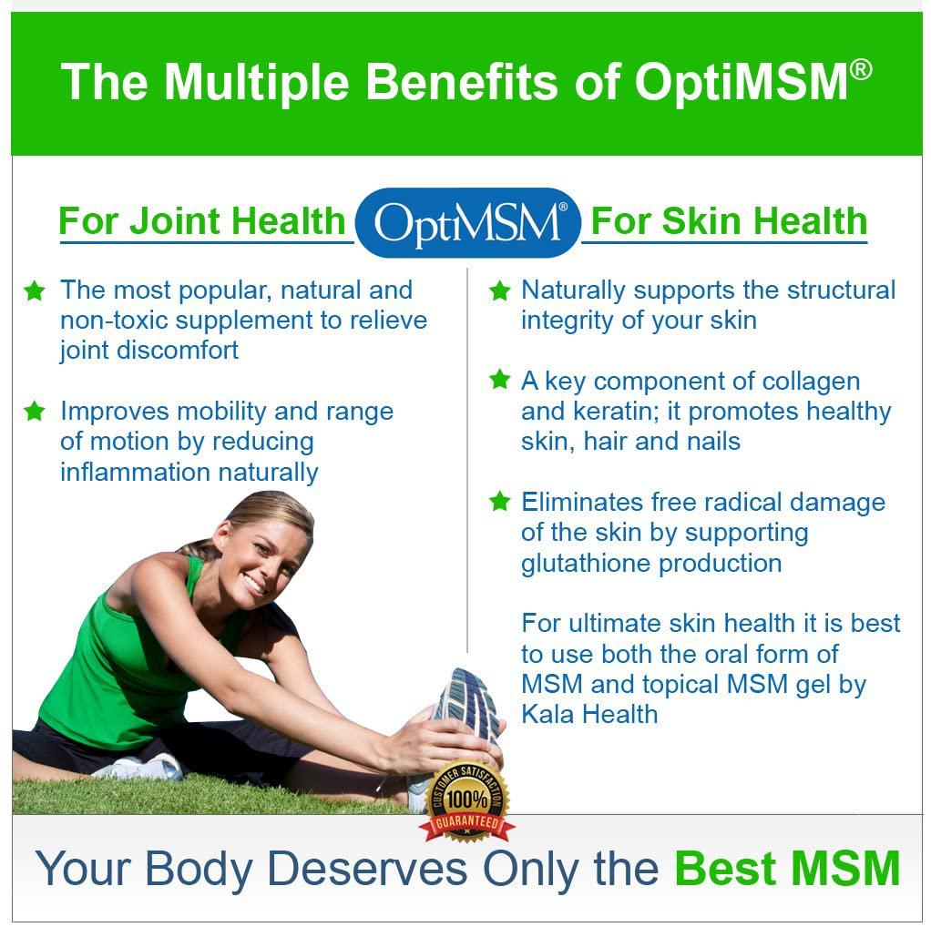 Kala Health MSMPure Fine Powder, Fast Dissolving Organic Sulfur Crystals, 99% Pure Distilled MSM Supplement, Made in USA, 8.8 oz