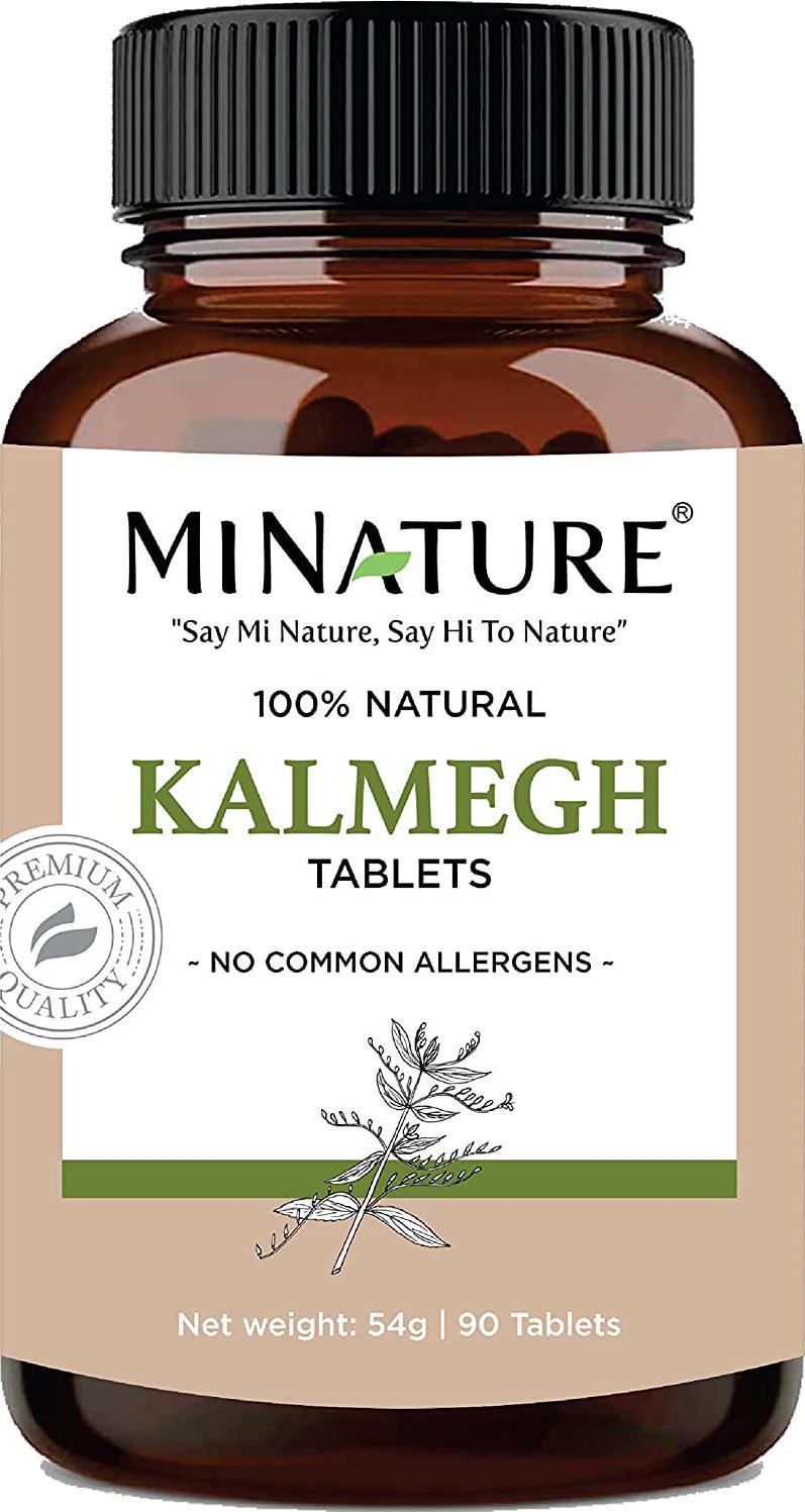 Kalmegh Tablets by mi Nature | 90 Tablets, 1000 mg | 45 Days Supply | Andrographis Supplements| Vegan |Digestion Support| Detoxify Liver | King of Bitters| antioxidant