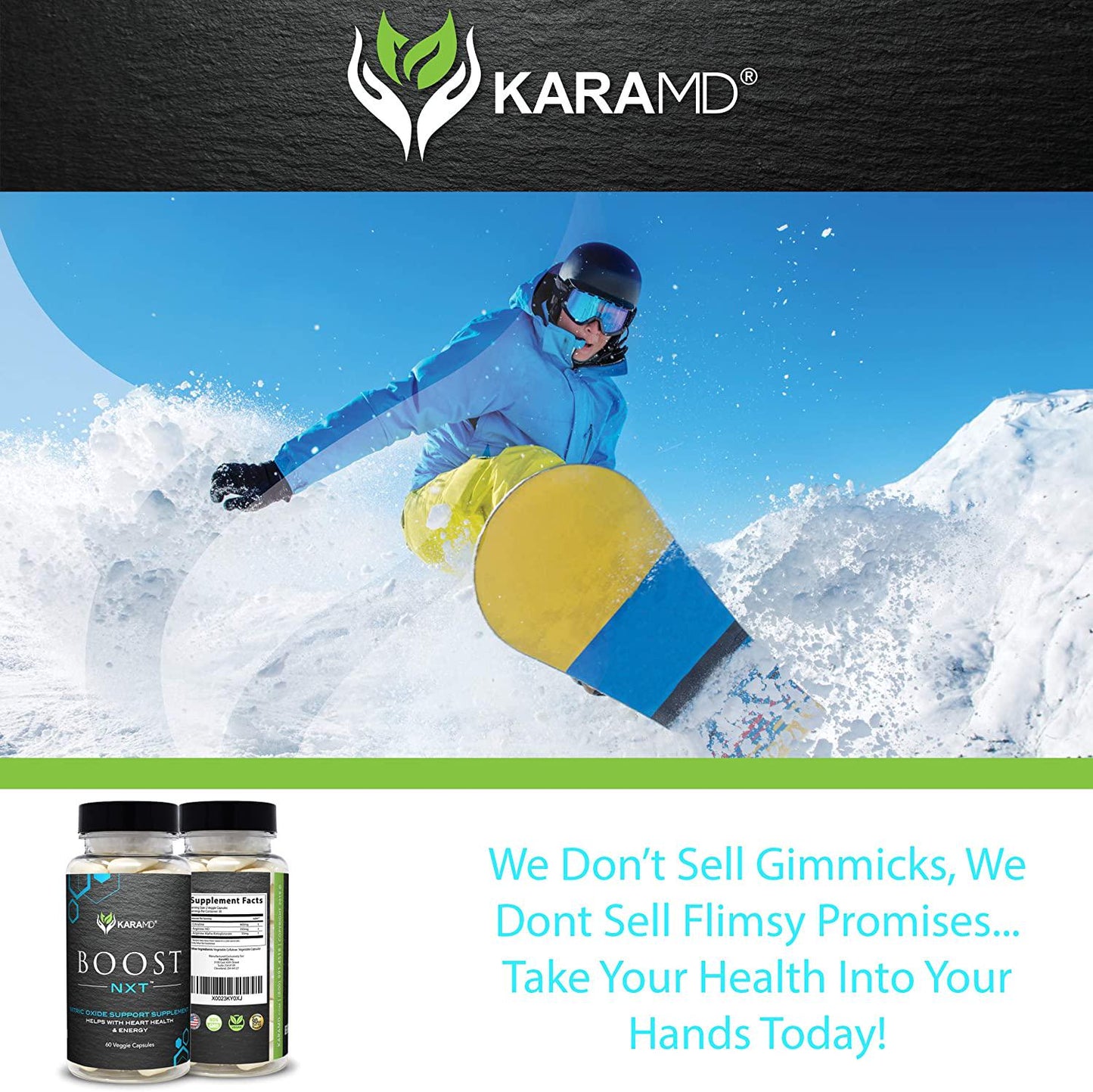 KaraMD Boost NXT | Doctor Formulated Nitric Oxide Booster Supplement Circulation and Blood Flow Enhancement for Improved Energy, Muscle Building and Heart Health, 30 Servings