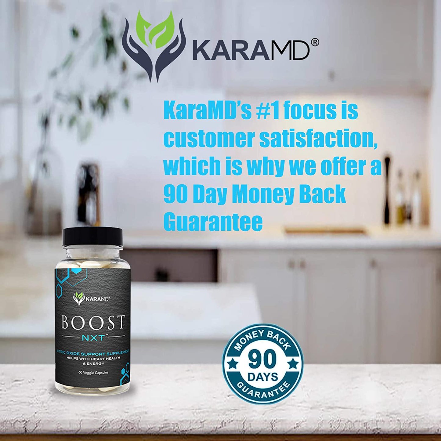 KaraMD Boost NXT | Doctor Formulated Nitric Oxide Booster Supplement Circulation and Blood Flow Enhancement for Improved Energy, Muscle Building and Heart Health, 30 Servings