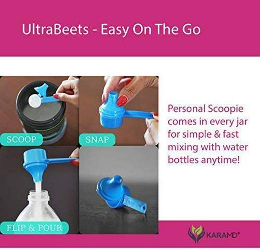 KaraMD UltraBeets | Doctor Formulated Beets Superfood Powder | Natural, Non-GMO, Vegan Nitric Oxide Booster Supplement | Supports Heart Health, Circulation and Energy, 30 Servings