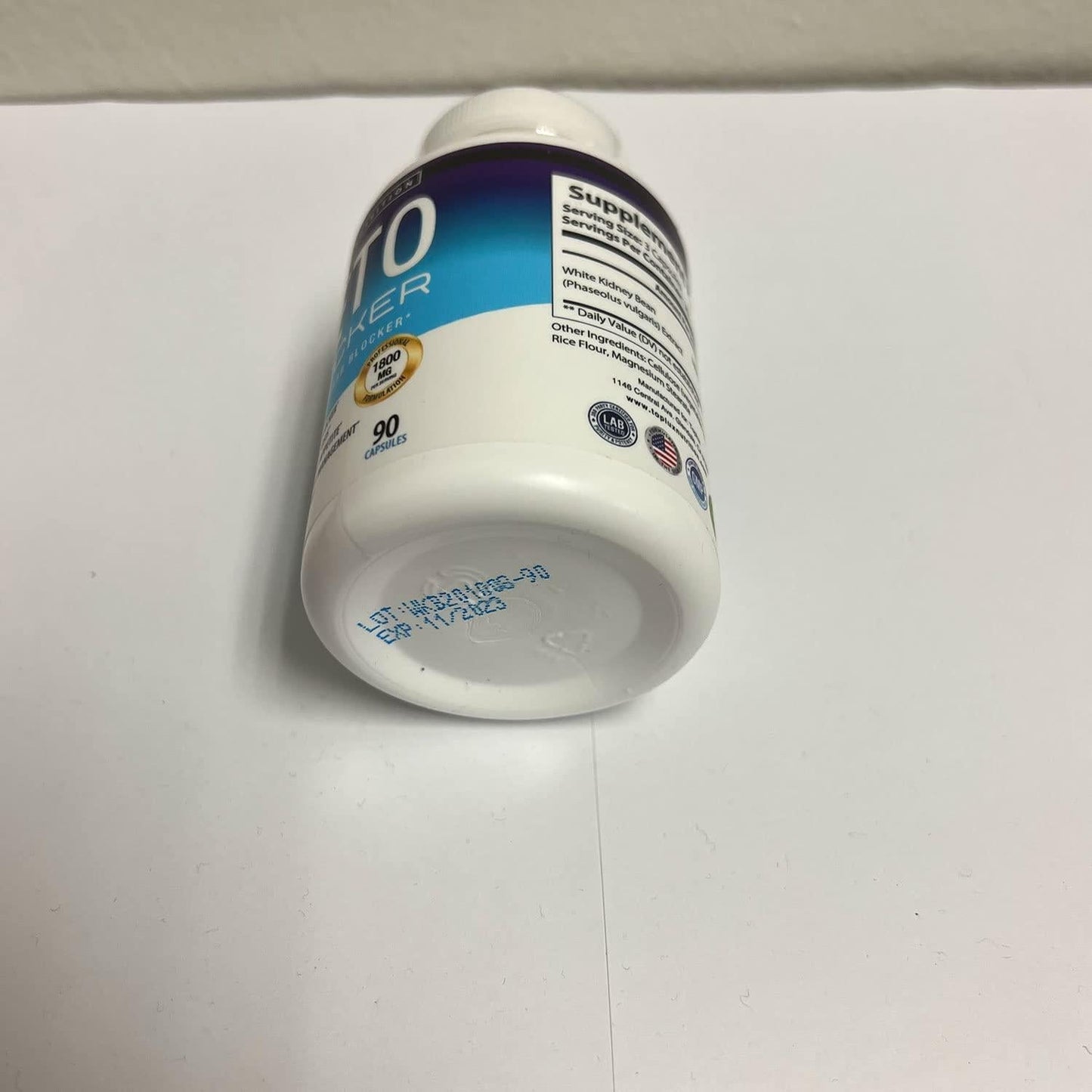 Keto Blocker Pills White Kidney Bean Extract - 1800 mg Natural Ketosis, Support Keto Diet, for Men Women, 90 Capsules, Toplux Supplement