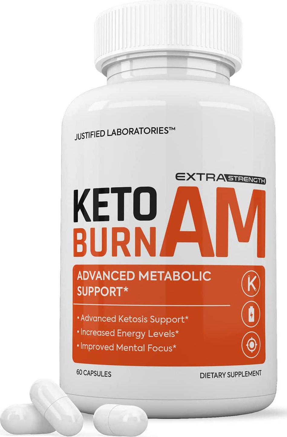 Keto Burn AM Pills Includes Apple Cider Vinegar goBHB Exogenous Ketones Advanced Ketogenic Supplement Ketosis Support for Men Women 60 Capsules