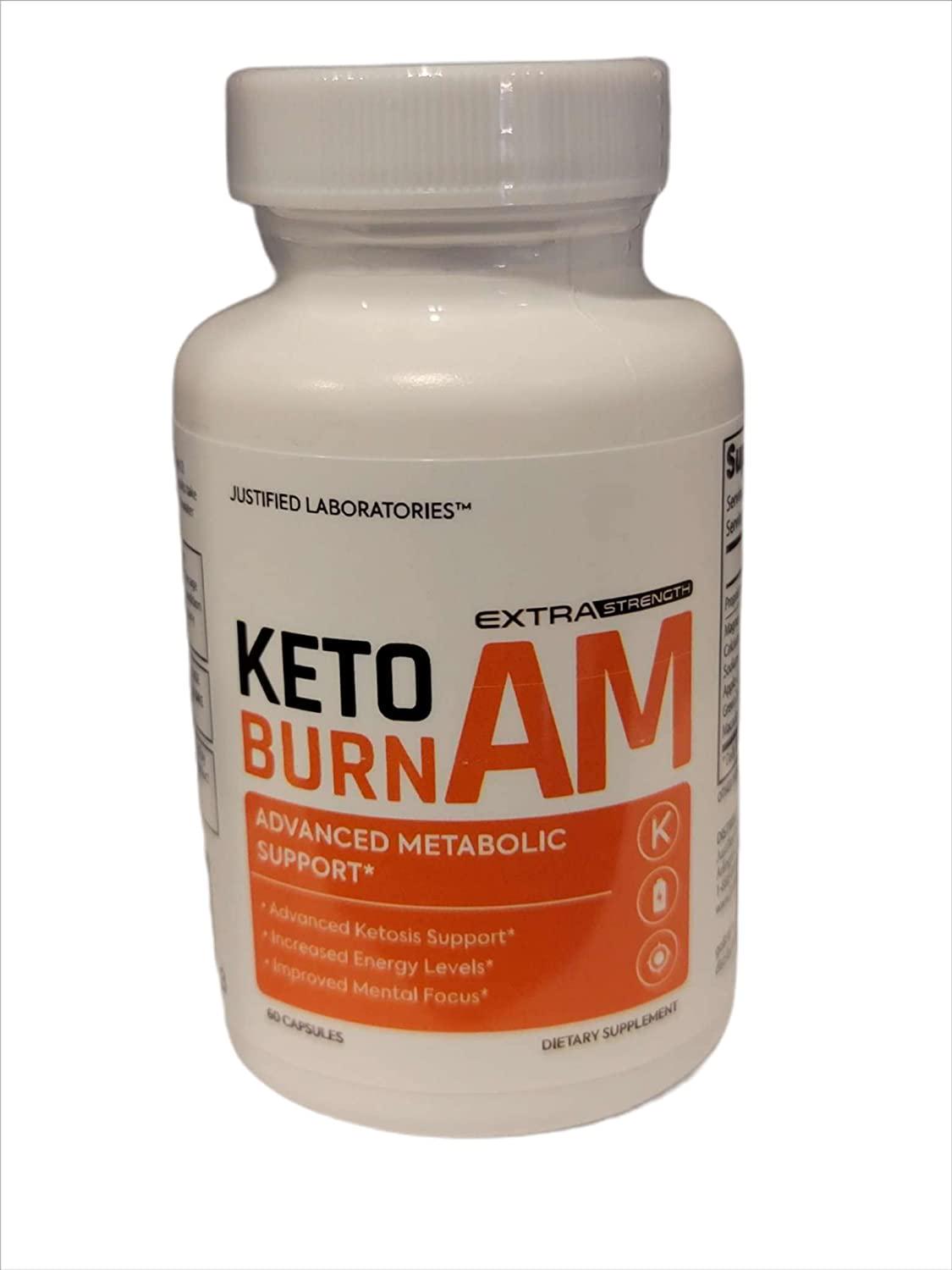 Keto Burn AM Pills Includes Apple Cider Vinegar goBHB Exogenous Ketones Advanced Ketogenic Supplement Ketosis Support for Men Women 60 Capsules