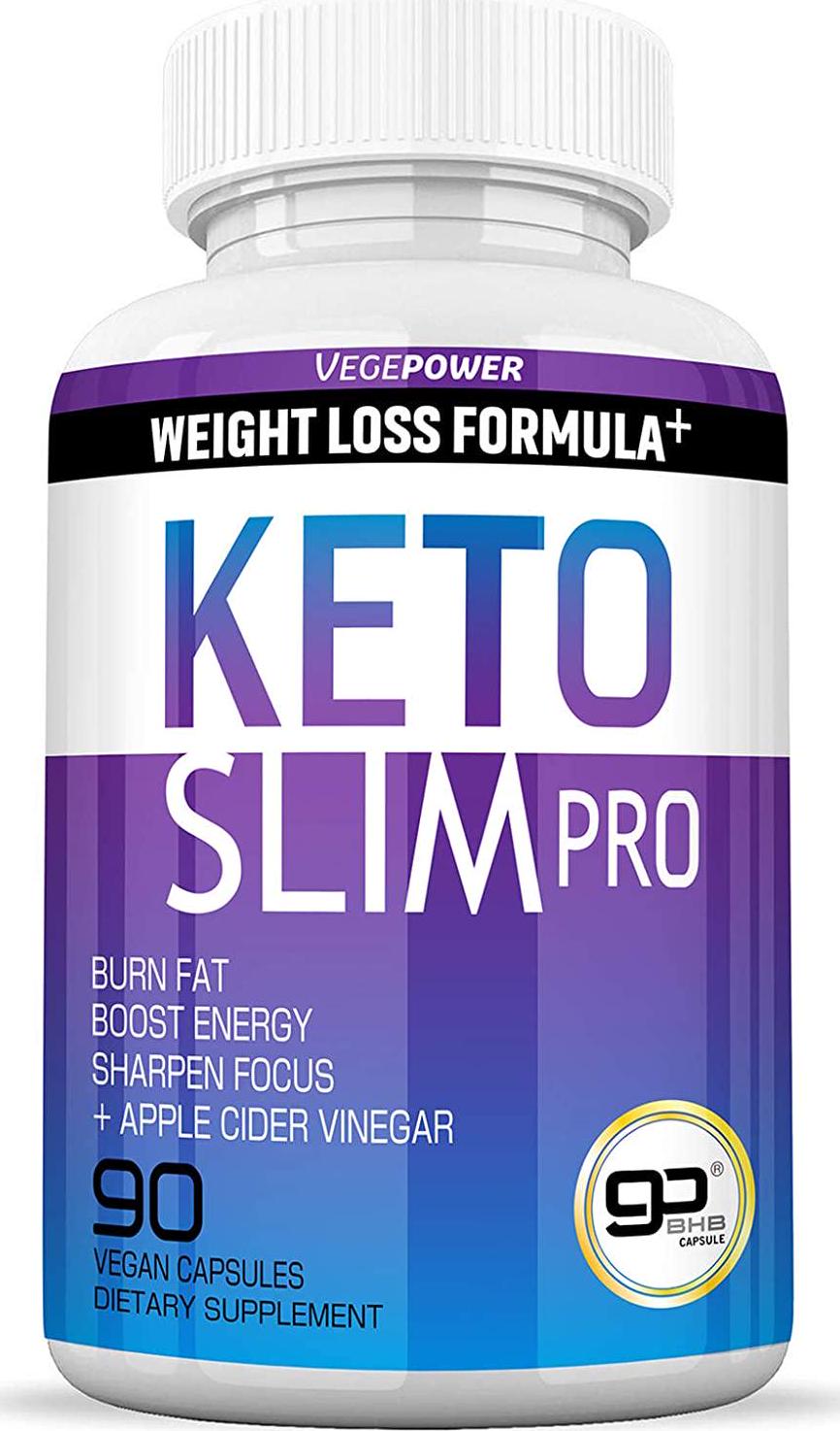 Keto Diet Pills-Fast Slim Pro for Easy ketosis 90 Capsules-Burn Fat Control Weight 4 in 1 Apple Cider Vinegar,Exogenous BHB Salt Supplement-Utilize Fat for Energy/Focus, Manage Cravings-Women Men