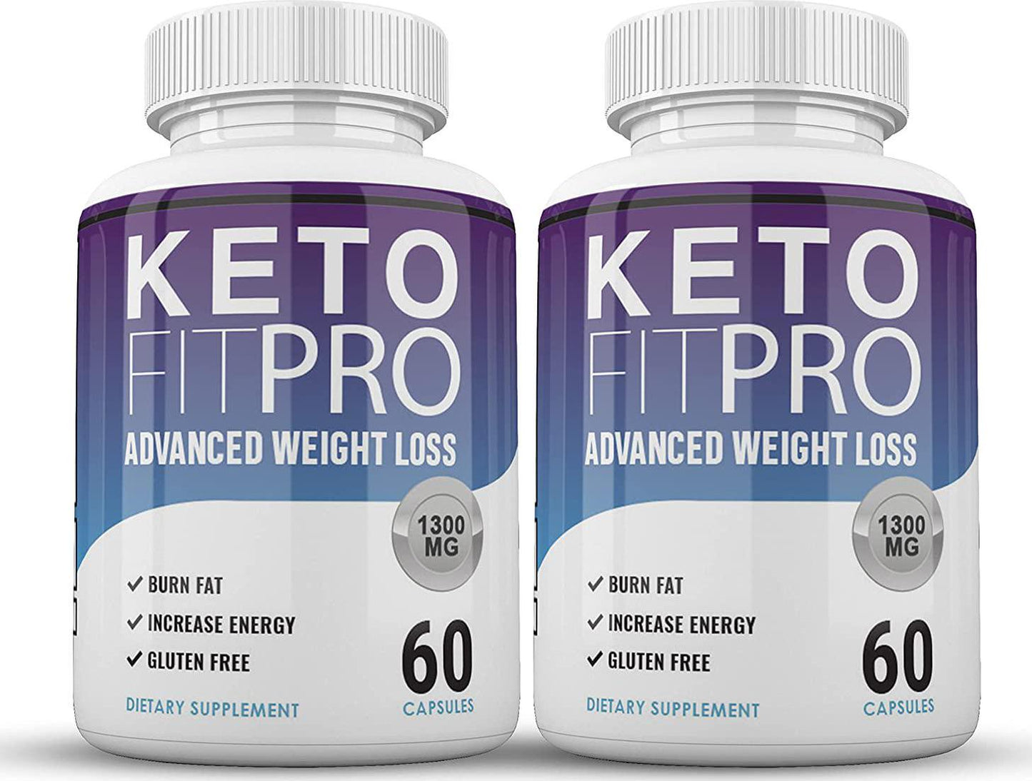 Keto Fit Pro, Advanced Ketogenic Pill Shark Formula 1300mg, KetoFit Pro, Made in The USA, (2 Bottle Pack), 60 Day Supply Tank