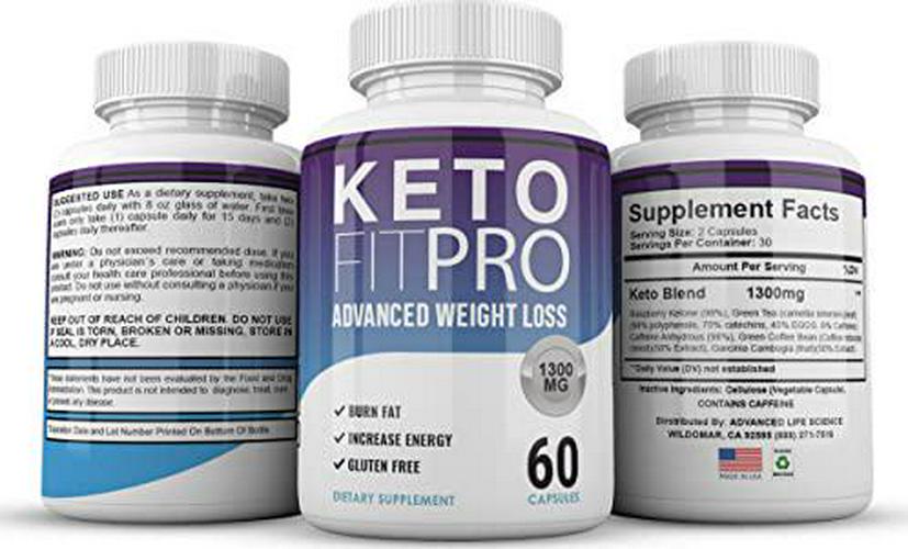 Keto Fit Pro, Advanced Ketogenic Pill Shark Formula 1300mg, KetoFit Pro, Made in The USA, (3 Pack), 90 Day Supply Tank