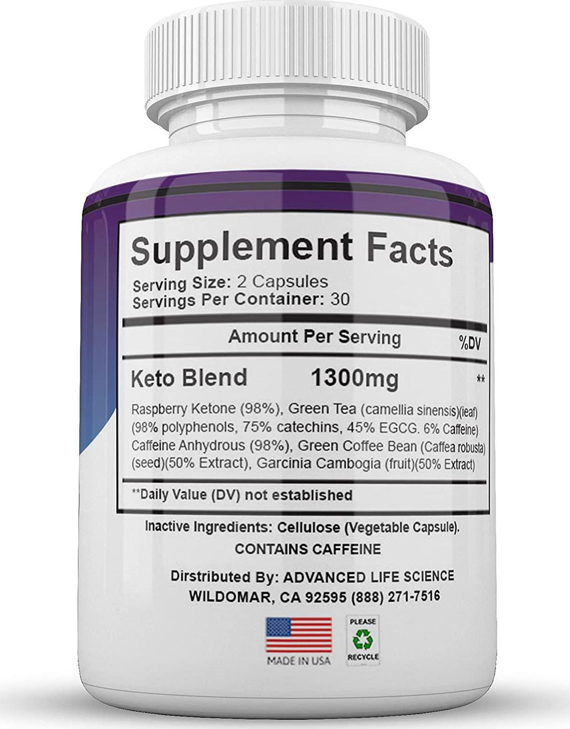 Keto Fit Pro, Advanced Ketogenic Pill Shark Formula 1300mg, KetoFit Pro, Made in The USA, (2 Bottle Pack), 60 Day Supply Tank