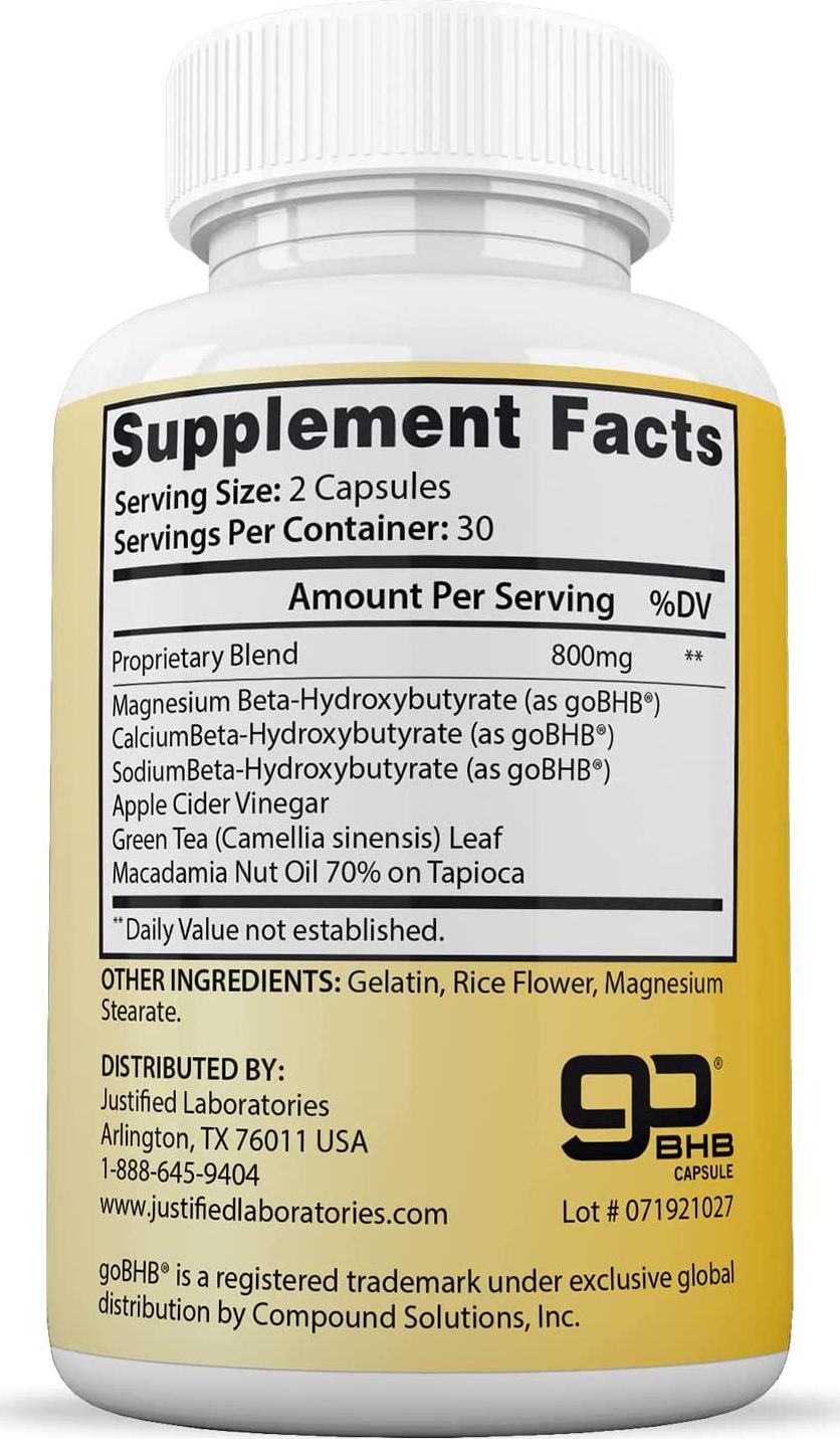 Keto Lite Keto Pills Includes Apple Cider Vinegar goBHB Exogenous Ketones Advanced Ketogenic Supplement Ketosis Support for Men Women 60 Capsules