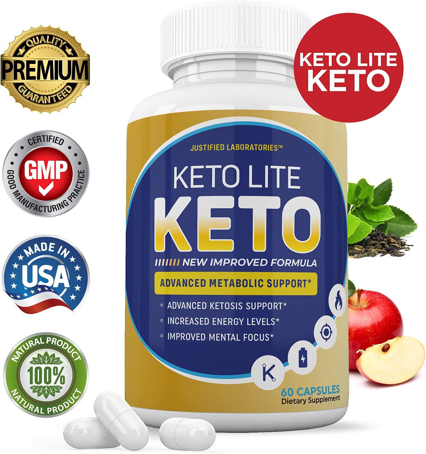 Keto Lite Keto Pills Includes Apple Cider Vinegar goBHB Exogenous Ketones Advanced Ketogenic Supplement Ketosis Support for Men Women 60 Capsules