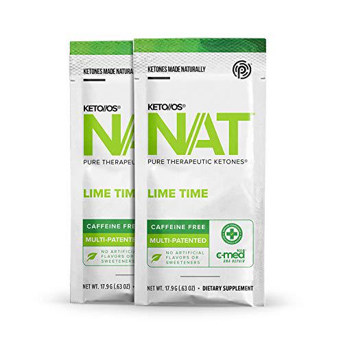 Keto//OS NAT Lime Time Keto Supplements Caffeine Free - Exogenous Ketones - BHB Salts Ketogenic Supplement for Workout Energy Boost for Men and Women (20 Count)