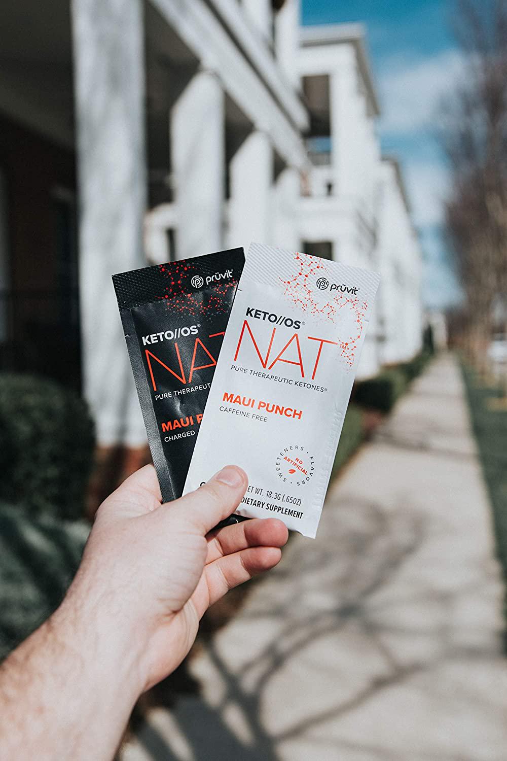 Keto//OS NAT Maui Punch Keto Supplements Caffeine Free - Exogenous Ketones - BHB Salts Ketogenic Supplement for Workout Energy Boost for Men and Women (20 Count)