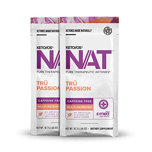 Keto//OS NAT Tru Passion Keto Supplements Caffeine Free - Exogenous Ketones - BHB Salts Ketogenic Supplement for Workout Energy Boost for Men and Women (20 Count)