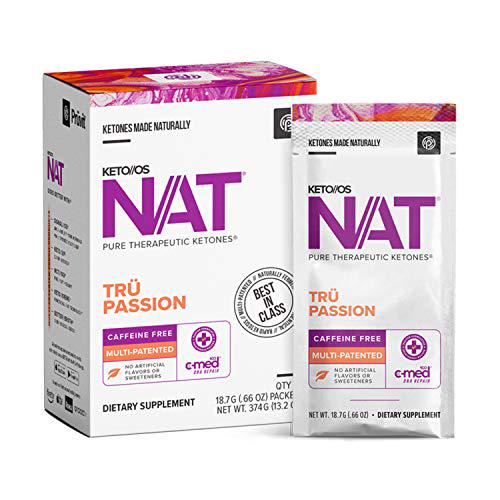 Keto//OS NAT Tru Passion Keto Supplements Caffeine Free - Exogenous Ketones - BHB Salts Ketogenic Supplement for Workout Energy Boost for Men and Women (20 Count)