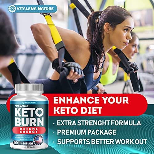 Keto Pills with Pure BHB Exogenous Ketones - Effective Keto Burn Made in USA - Advanced Keto Supplement for Ketosis Support - Keto Pills for Energy Boost - Keto BHB