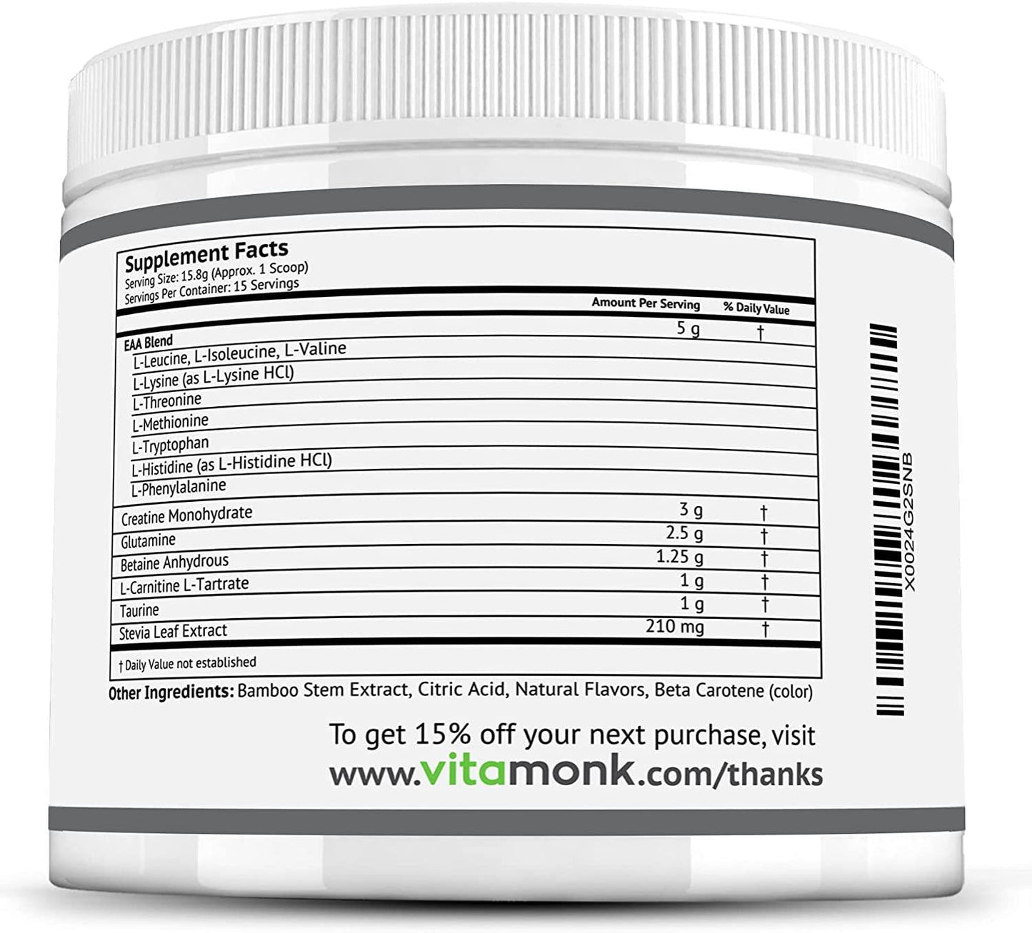 Keto Post Workout Recovery Drink by VitaMonk - After Workout Recovery Drink Optimal No-Carb Keto Post Workout for Men and Women - Faster Recovery -No Additives or Sugar - Non-GMO