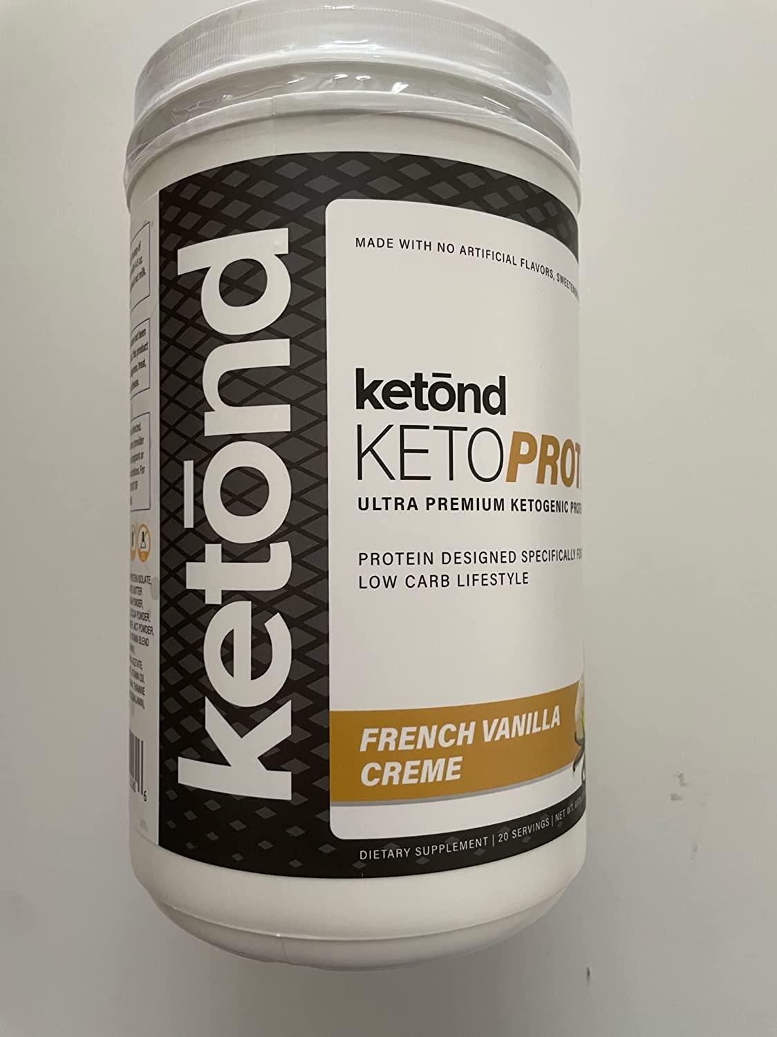 Keto Protein Powder (French Vanilla ) - Low Carb, High Fat Keto Protein Powder Shake Mix Made with All Natural Ingredients (20 Servings)