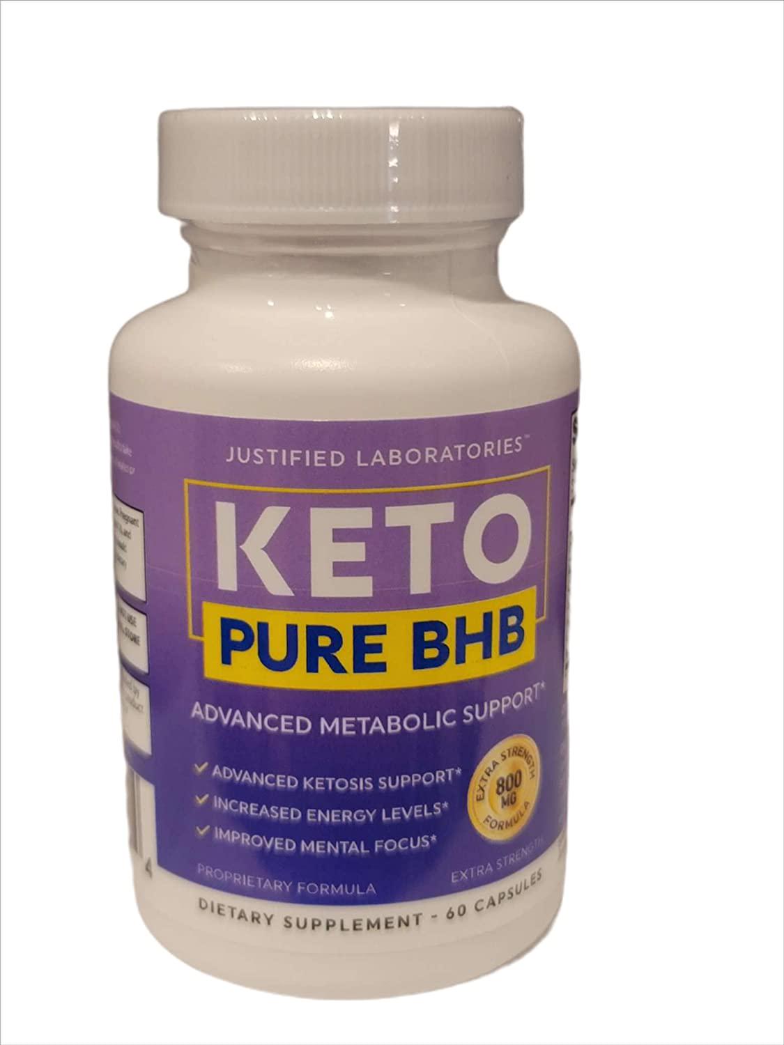 Keto Pure BHB Pills Advanced BHB Ketogenic Supplement Real Exogenous Ketones Ketosis for Men Women 60 Capsules 3 Bottles