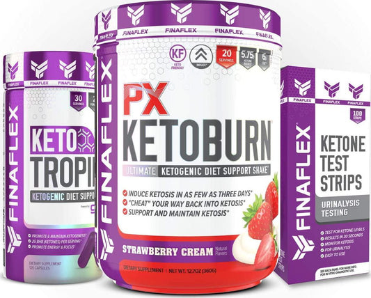 Keto Starter Kit, 7 Day System, Get Into Ketosis and Start Burning Fat in 3 Days, Strips, BHB, Everything You Need to Lose Weight (Strawberry)