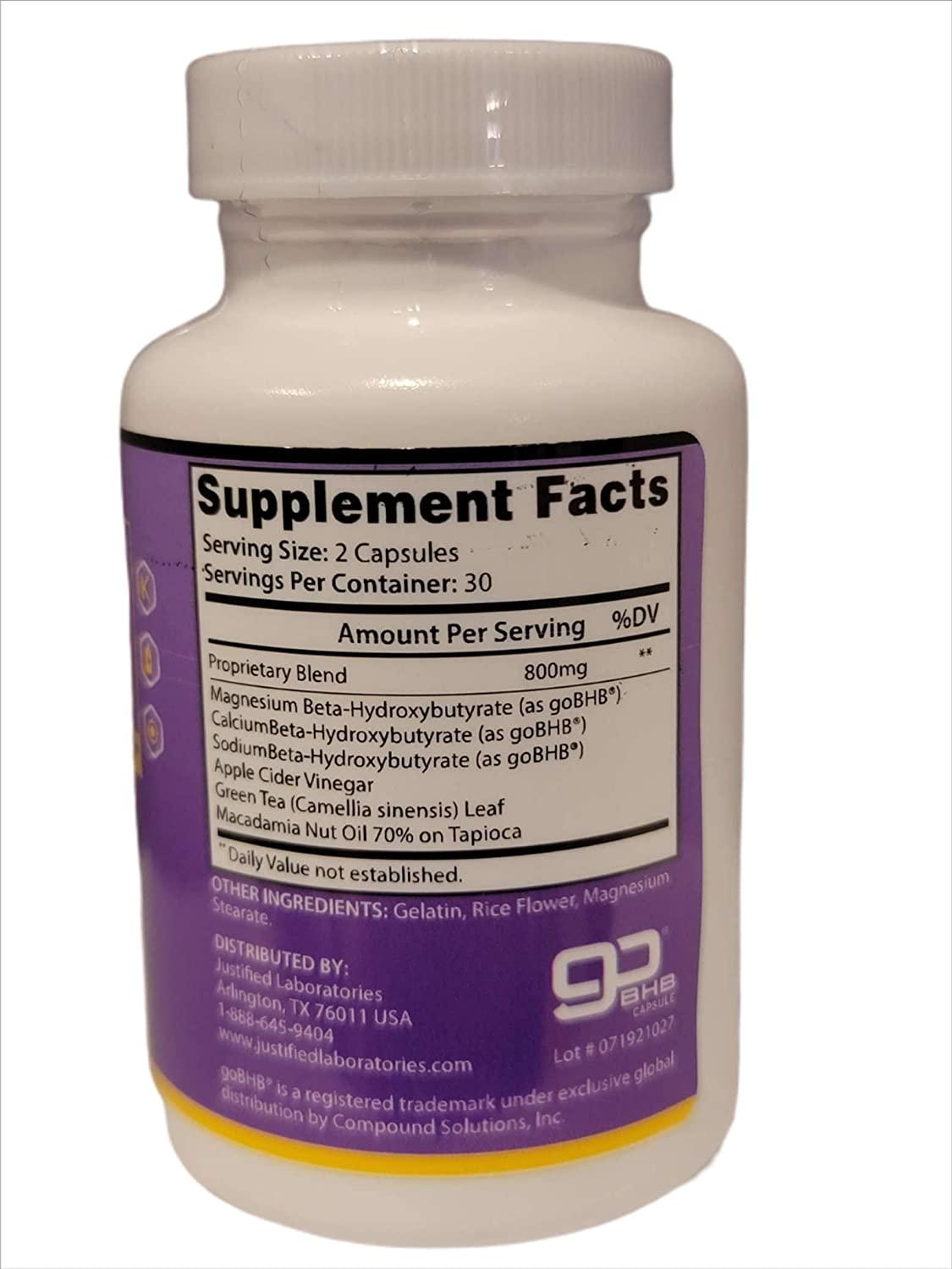 Keto Strength Pills Includes Apple Cider Vinegar goBHB Strong Exogenous Ketones Advanced Ketogenic Supplement Ketosis Support for Men Women 60 Capsules