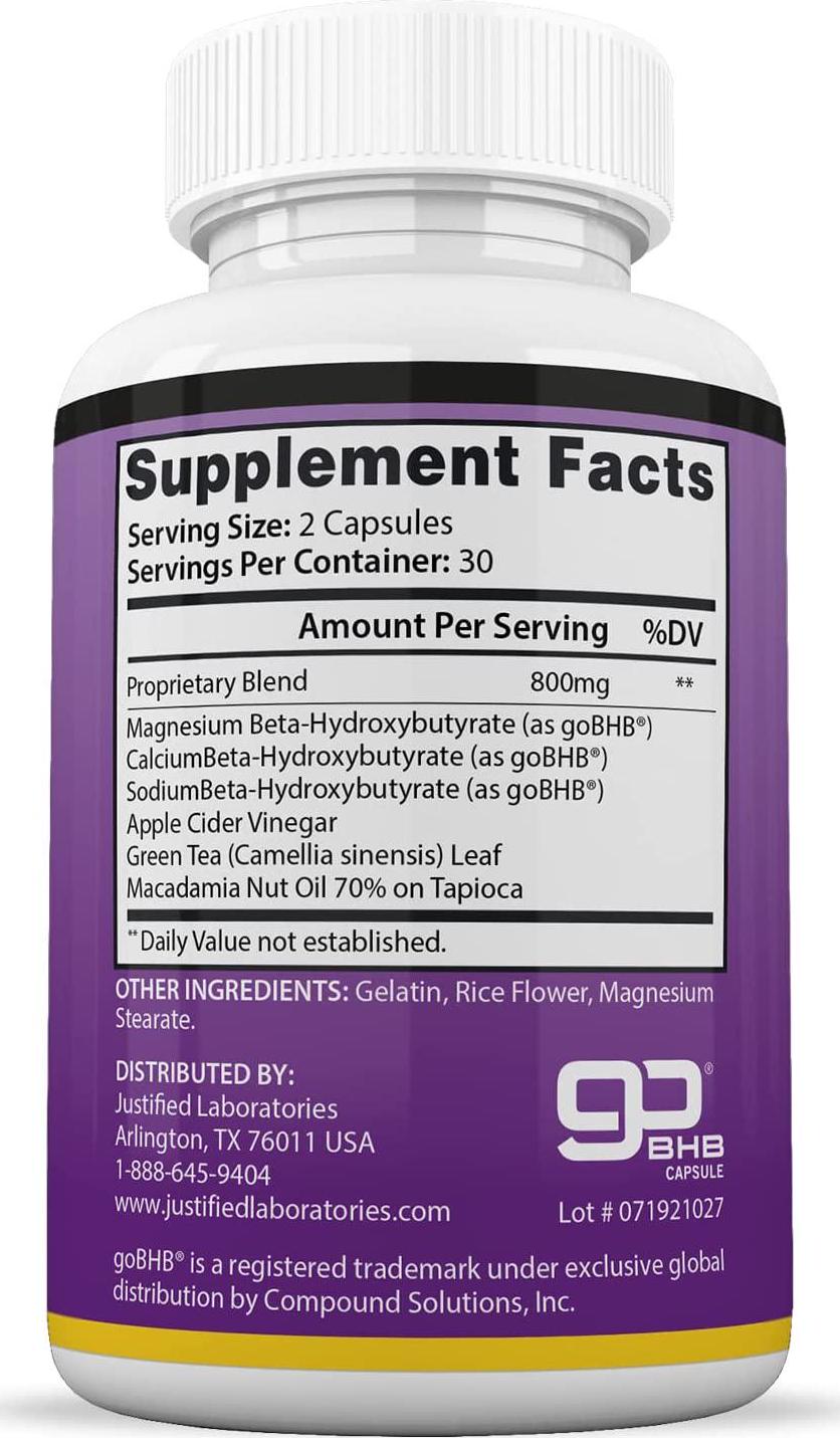 Keto Strength Pills Includes Apple Cider Vinegar goBHB Strong Exogenous Ketones Advanced Ketogenic Supplement Ketosis Support for Men Women 60 Capsules