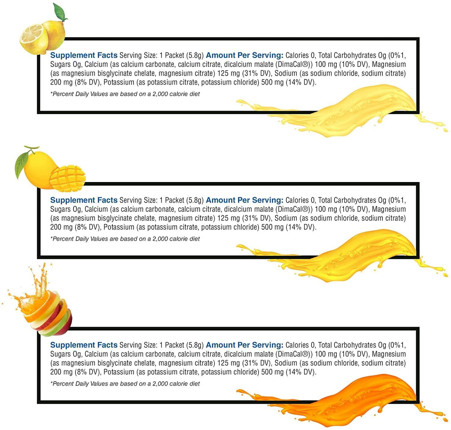 Keto Vitals Original Electrolyte Powder Stick Packs | Keto Friendly Electrolyte Travel Packets | Variety Pack Individual Packets Energy Drink Mix | Zero Calorie Zero Carb (Original Assorted, 30 count)