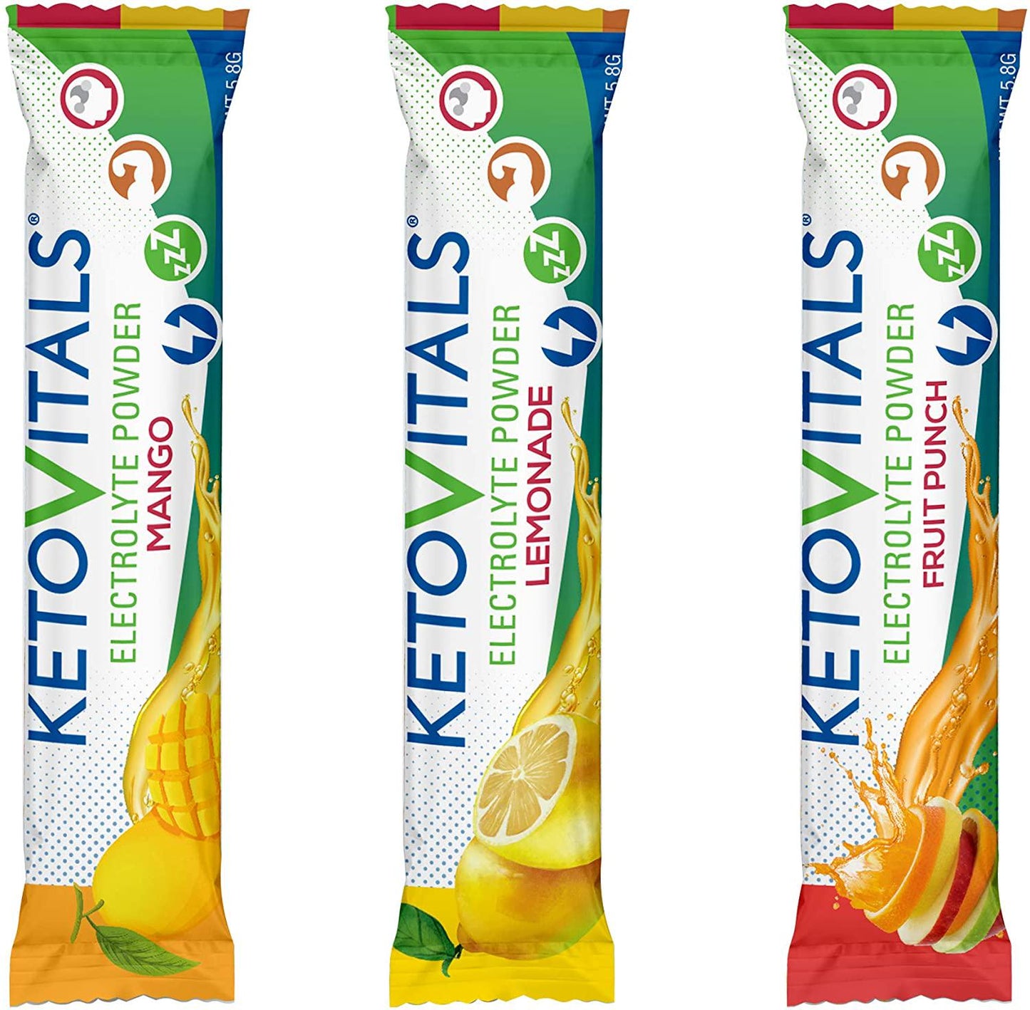 Keto Vitals Original Electrolyte Powder Stick Packs | Keto Friendly Electrolyte Travel Packets | Variety Pack Individual Packets Energy Drink Mix | Zero Calorie Zero Carb (Original Assorted, 30 count)