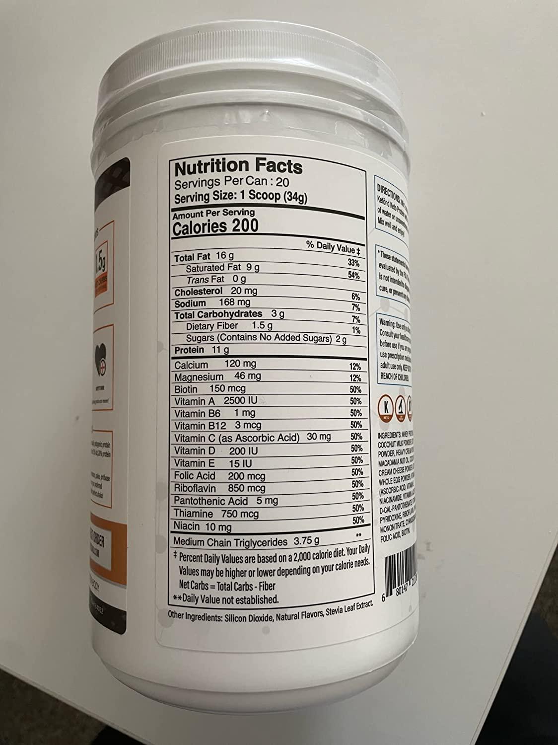 Ketond Ketogenic Protein Powder High-Performance Keto Weight Loss Supplement - Boost Ketone Levels with MCT Chocolate Fudge Brownie (20 Servings)