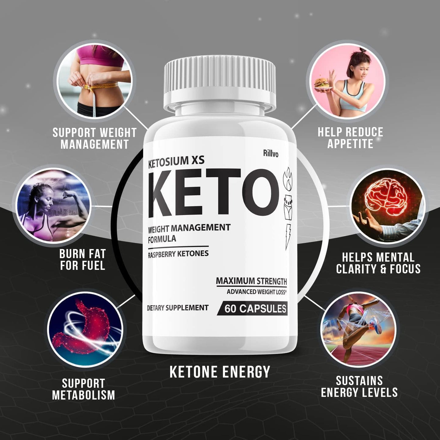 Ketosium XS Weight Management Formula 800mg (60 Capsules)
