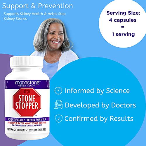 Kidney Stone Stopper Capsules - Kidney Cleanse and Support for Stones Prevention, Kidney Health and Detox Supplement, Chanca Piedra Alternative, pH Balance, Developed by Kidney Doctors (2 Pack)