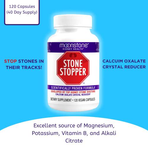 Kidney Stone Stopper Capsules - Kidney Cleanse and Support for Stones Prevention, Kidney Health and Detox Supplement, Chanca Piedra Alternative, pH Balance, Developed by Kidney Doctors (2 Pack)