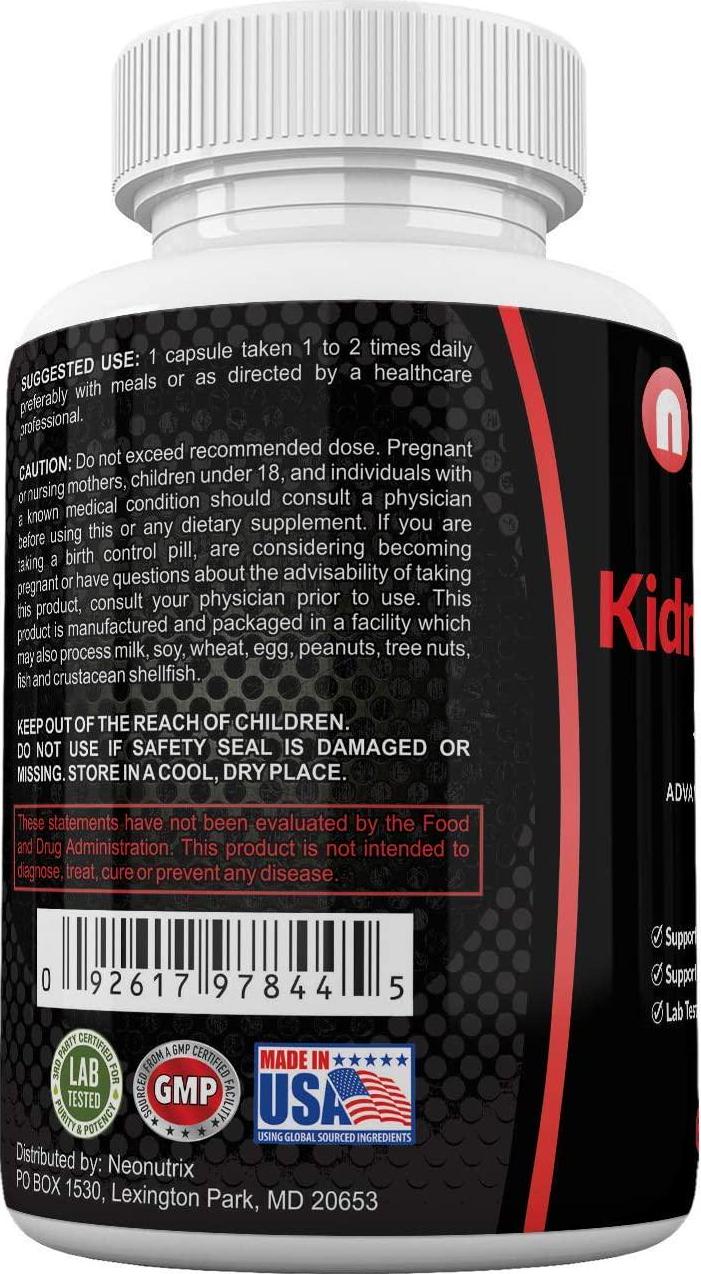 Kidney Support Cleanse Supplement - All Natural Herb Plants Dietary Supplements - Cranberry Extract Kidney Detox Cleanse - Supports Bladder and Urinary Tract Health 60 Veg Capsules by Neonutrix