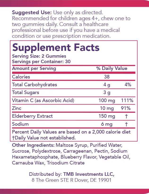 Kids Elderberry Immunity Support Gummies