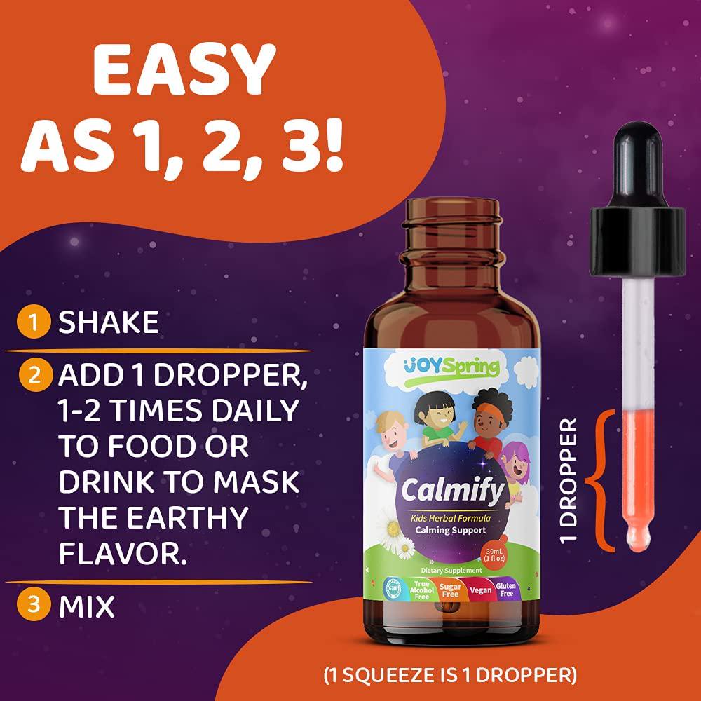 Kids Magnesium Supplement - Calming Drops for Kids Anxiety Relief - Perfect Stress, Anxiety, Calming aid for Kids - Sugar and GMO Free Natural Ingredients - Grape Flavored Kids Anxiety Supplements