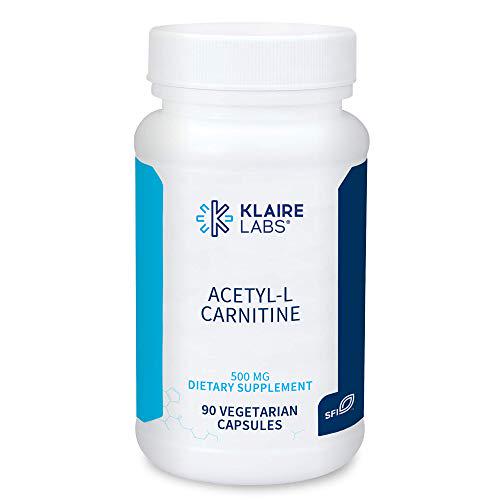 Klaire Labs Acetyl-L-Carnitine 500 mg - Hypoallergenic Acetyl L-Carnitine Supplement - Promotes Cognitive Health and Energy Production - 500mg Carnitine (90 Capsules)