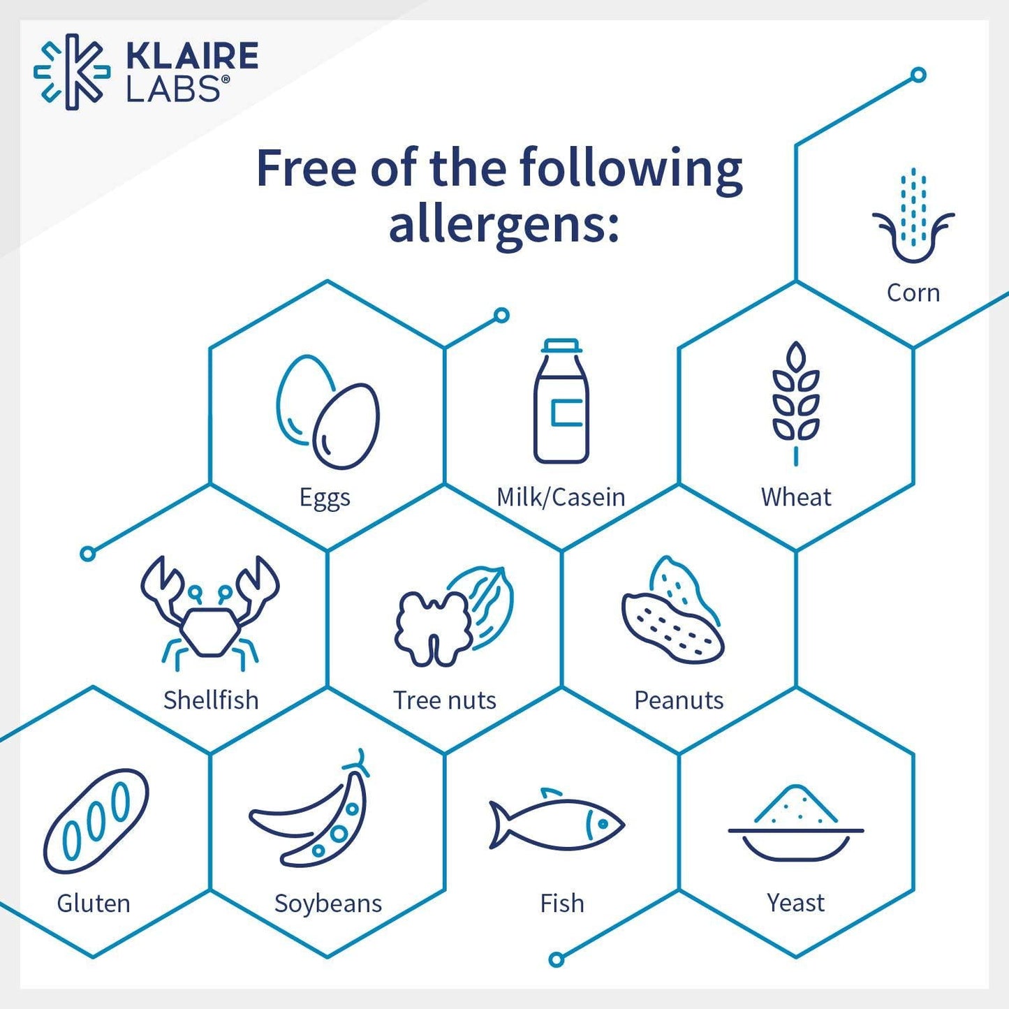 Klaire Labs L-Lysine - 500 Milligrams Essential Amino Acid Support for Immune Health and Collagen Formation, Hypoallergenic and Dairy-Free (100 Capsules)