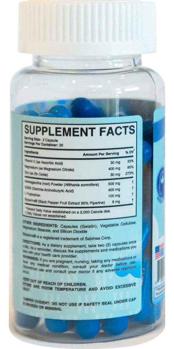 Knockout Stress Relief and Natural Sleep Aid with Aswagandha, Vitamin C, Zinc, Bioperine | All-Natural Formula for Deeper Sleep, Better Moods and Reduced Stress Response-30 Day Supply