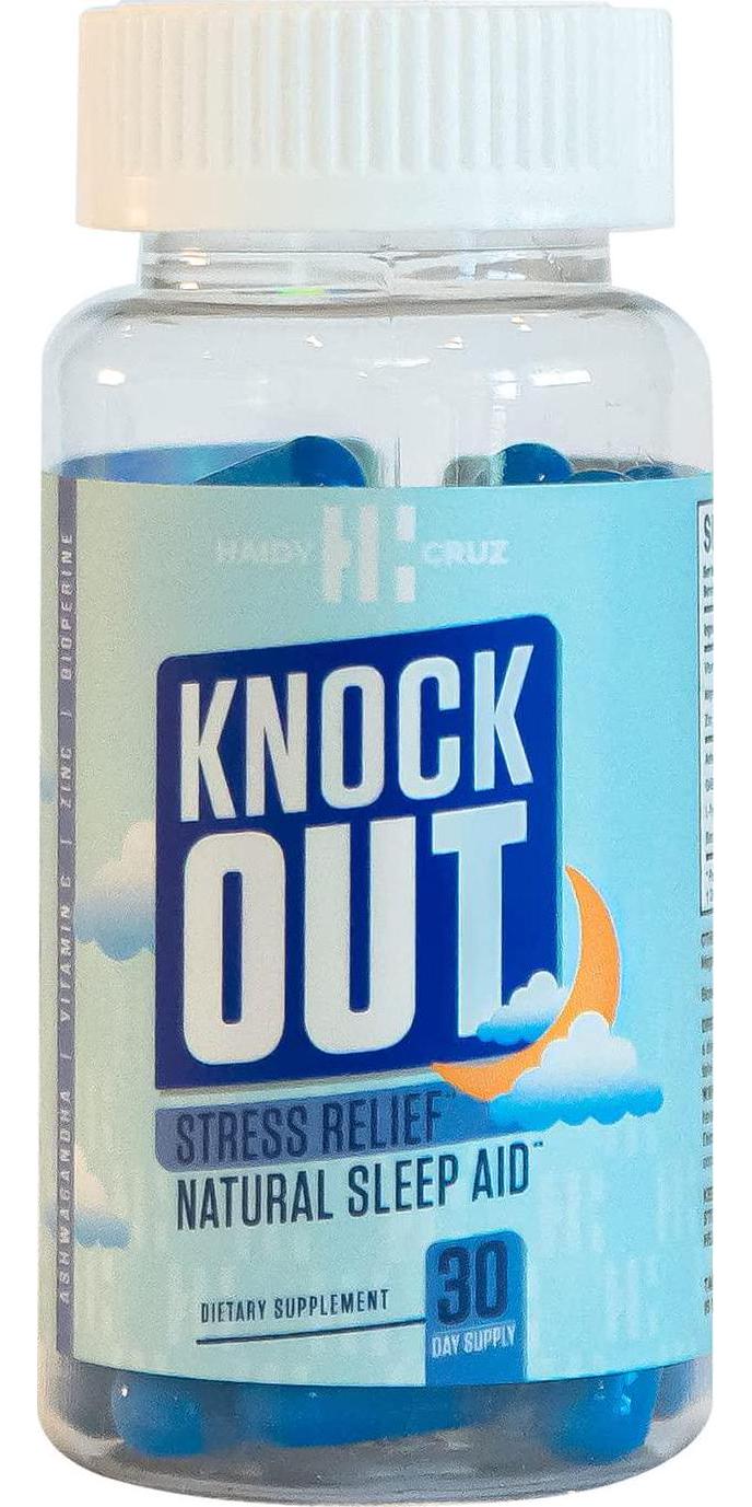 Knockout Stress Relief and Natural Sleep Aid with Aswagandha, Vitamin C, Zinc, Bioperine | All-Natural Formula for Deeper Sleep, Better Moods and Reduced Stress Response-30 Day Supply