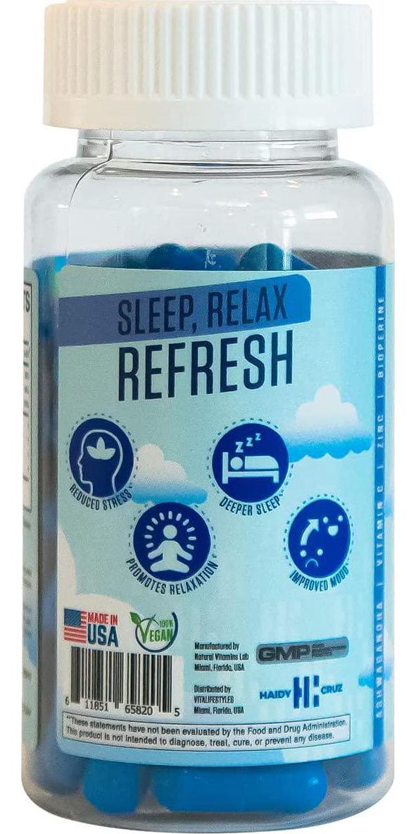 Knockout Stress Relief and Natural Sleep Aid with Aswagandha, Vitamin C, Zinc, Bioperine | All-Natural Formula for Deeper Sleep, Better Moods and Reduced Stress Response-30 Day Supply